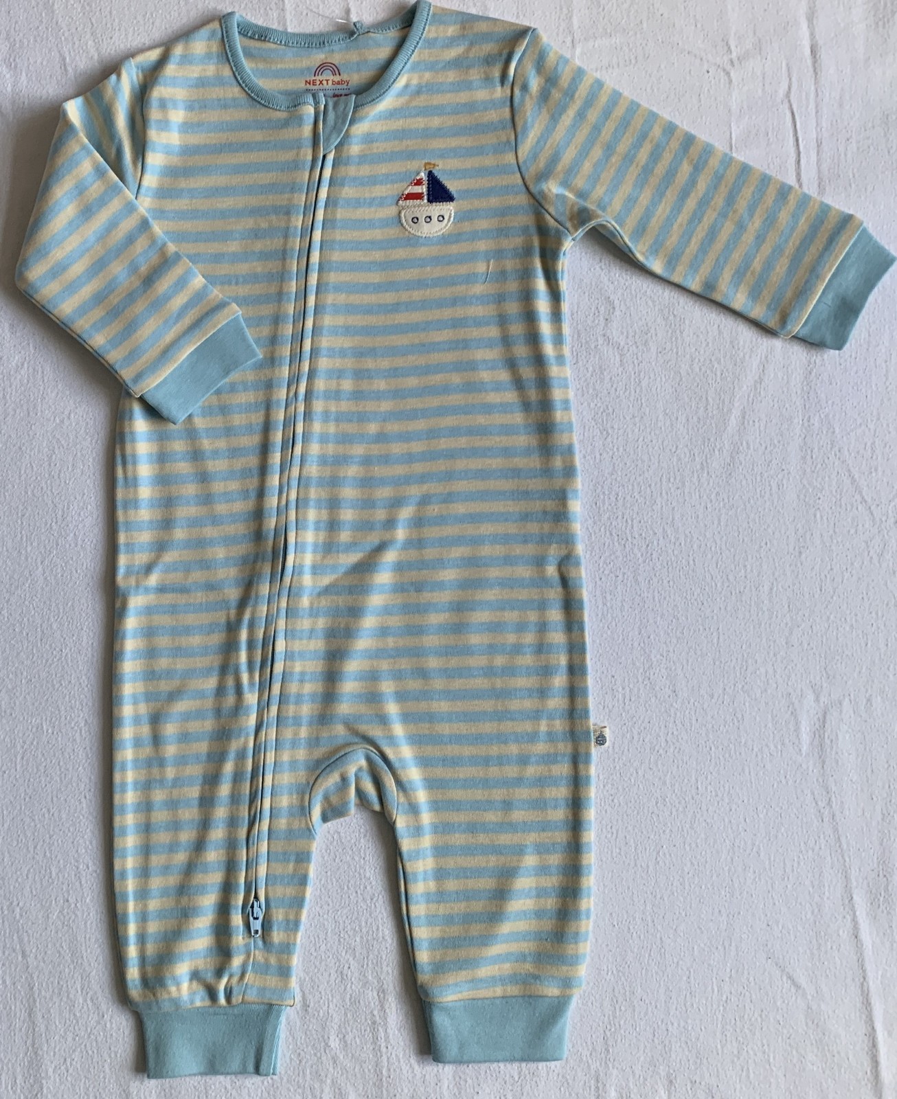 NWT Baby Boys 3pk Red/Blue Footless Sleepsuits 9-12 months NEXT image 7