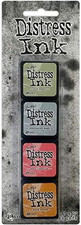 Tim Holtz Distress Mini Ink Pads 4/Pkg, Kit 7