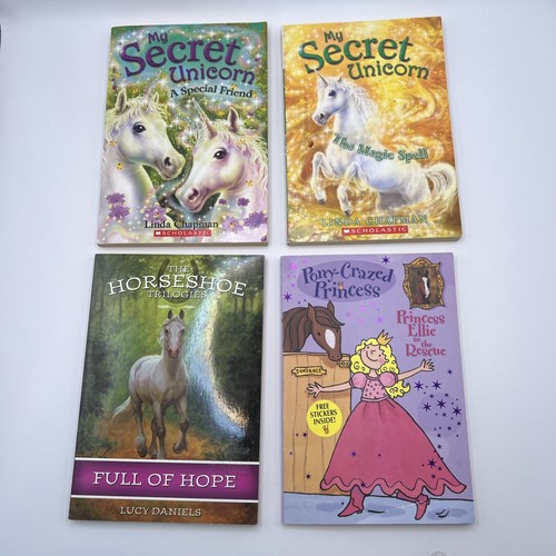 Horse & Unicorn Themed Books Full Of Hope Pony Crazed Princess My Secret Unicorn - Foto 1 di 12