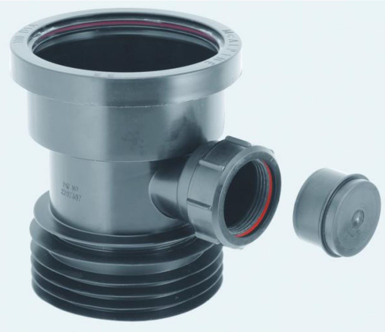 McAlpine Black Drain Connector with Boss - BLBO - FREE Tracked 24 Delivery