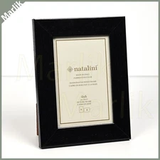 NATALINI Handmade ITALIAN Marquetry Picture Frame 4X6" (10x15 cm) Black, NEW