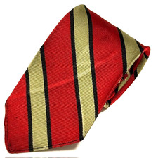 Corbata ajustada vintage sin forro años 50 60 Brooks Brothers Repp 2,75" x 53" Inglaterra Reino Unido