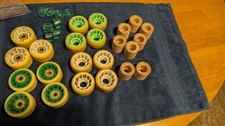 Roller Skate Wheels USED BULK LOT ROLL LINE BEARINGS SPACERS JAM WHEELS OVER 20