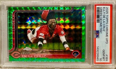 JERSEY NUMBER MATCH! 2025 Topps Chrome Update Elly De La Cruz 44/99! PSA 10!