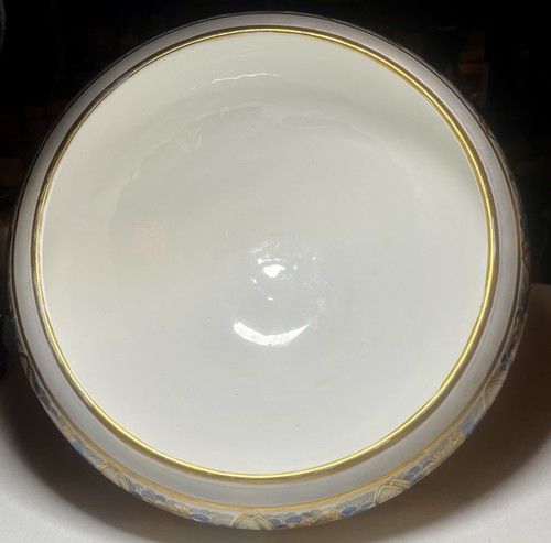 T&V Limoges Footed Punch Bowl Pomegranate Handpainted France Unique Art Nouveau - Picture 8 of 12