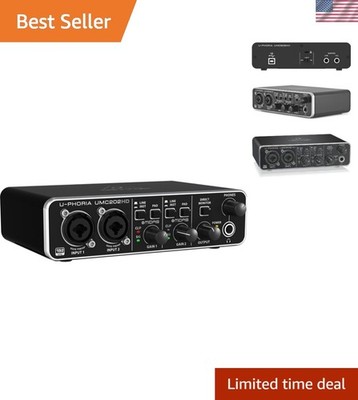 Audiophile 2x2, 24-Bit/192 kHz USB Audio Interface with Midas Mic Preamplifie...