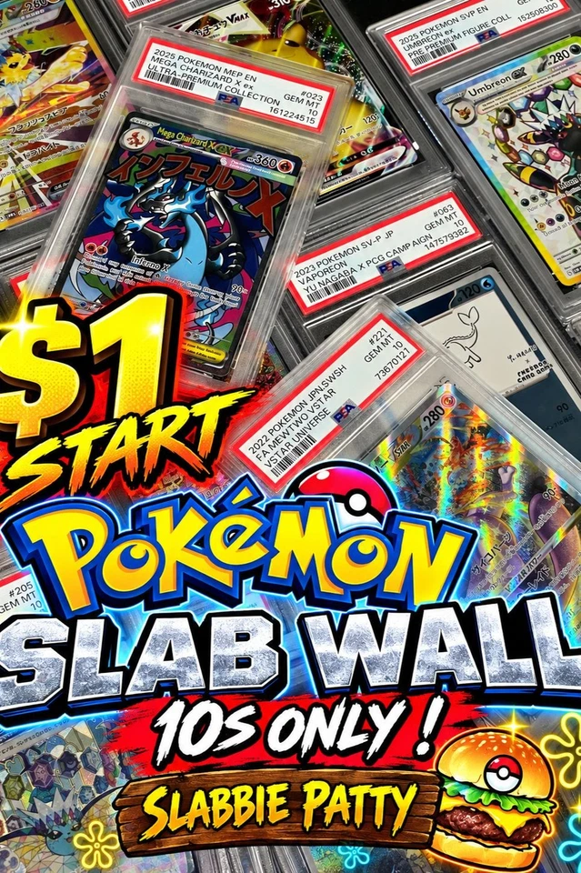 😍$1 START POKEMON MYSTERY PSA 10 WALL W/JOHN&MA❤️‍🔥