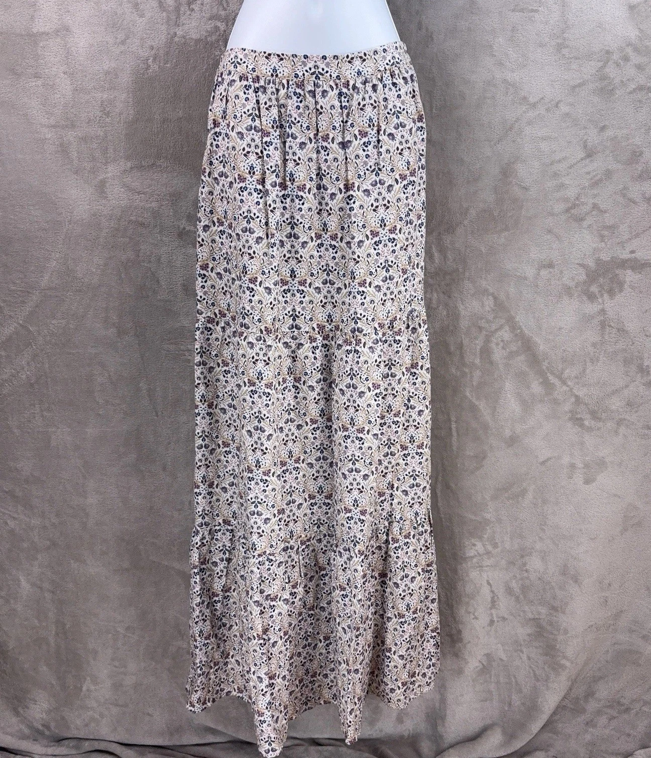 CAMI NYC Skirt Womens Size Small White Ditsy Floral Maxi Boho Flowy