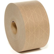 Reinforced Water Activated Kraft Tape Light Duty 2-3/4" x 450' Tan Lot of 10