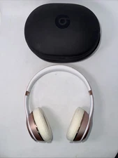 Beats Solo3 Wireless On-Ear Rose Gold A1796 Apple Headphones + Case. Needs Pads