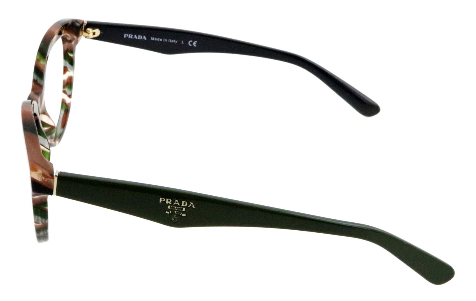 New PRADA VPR11R VAO-1O1 52mm Sheaves Green Gray Eyeglasses Frames Only Italy thumbnail 3