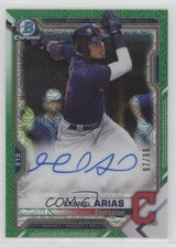 2021 Bowman Chrome Mega Box Mojo Green Refractor 97/99 Gabriel Arias Auto 15tx