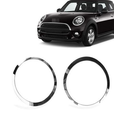 2PCS Chrome Headlight Trim Ring Left Right For 2007-2015 Mini Cooper