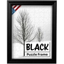 Black Puzzle Frame .75" Inch Wide - Handmade Solid Wood Picture Frames