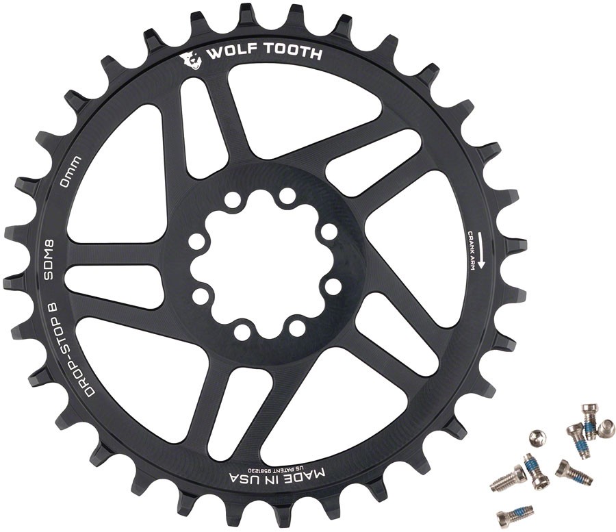 Кольцо цепи прямого крепления Wolf Tooth - 32t прямое крепление SRAM Drop-Stop B для SRA 16890₽