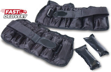 CAP Barbell Adjustable Ankle Weights 10-20Lb Pair Black