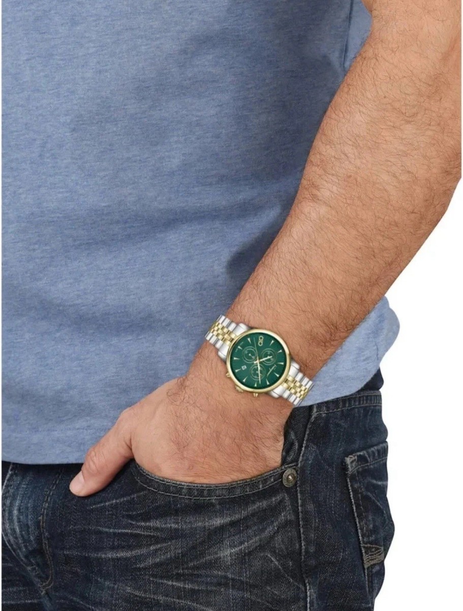 Ferragamo Duo Chrono Bracelet Watch TWO Tone Gold Silver  display picture 3