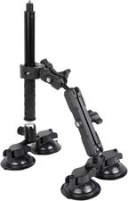 Car Mount for Insta360, 4 In1 Suction Cups Mount Kit with Invisible Selfie Stick