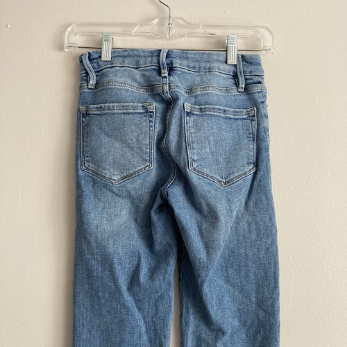 Frame Womens Le Crop Mini Boot Cotton Blend Denim Jeans Medium Wash Size 25 - Picture 7 of 10