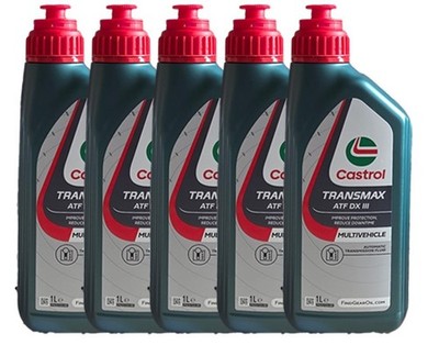 CASTROL transmax ATF DX III Multivehicle Dexron Getriebeöl Automatil 5x1 Liter