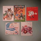 Vintage Pop Up Greeting Card Lot 5pc 1940s 1950s 1960s Mid Century Ephemera — photo 1