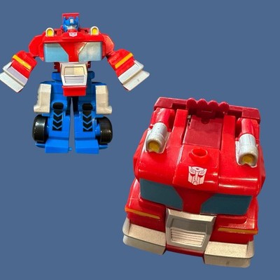 Transformers Optimus Prime Action Figure Toddler Flip Cab Forward To Transform
