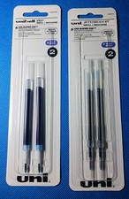 2ea 4total Jetstream Rt Retractable Ballpoint Ink Pen Refills Med Pt 1mm Blue