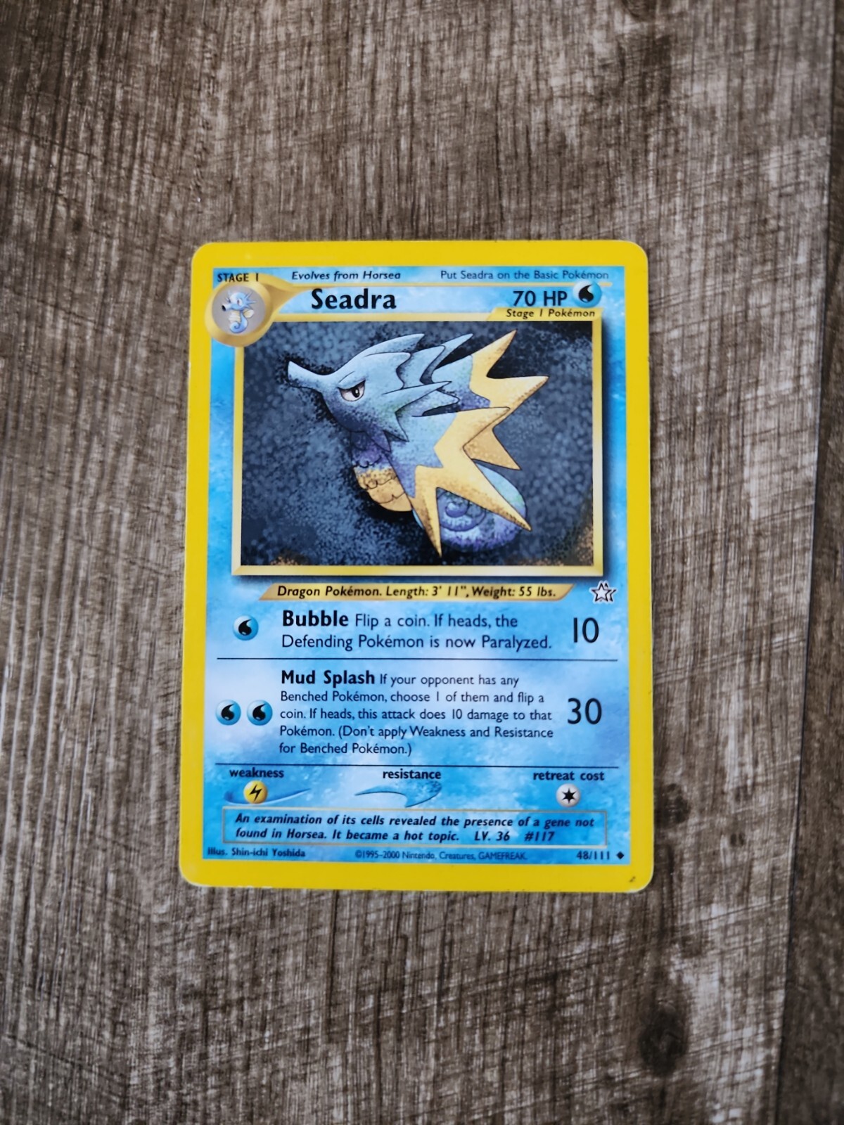 Pokémon TCG Seadra Neo Genesis 48 Regular Unlimited Uncommon