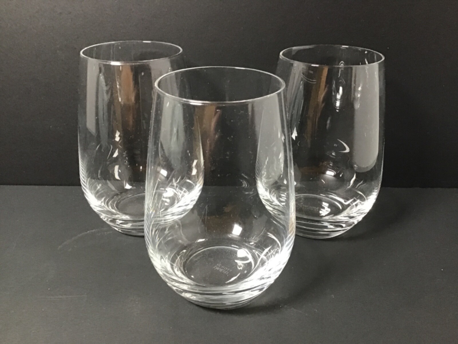 Schott Zwiesel Stemless Wine Glasses Set of 3 eBay