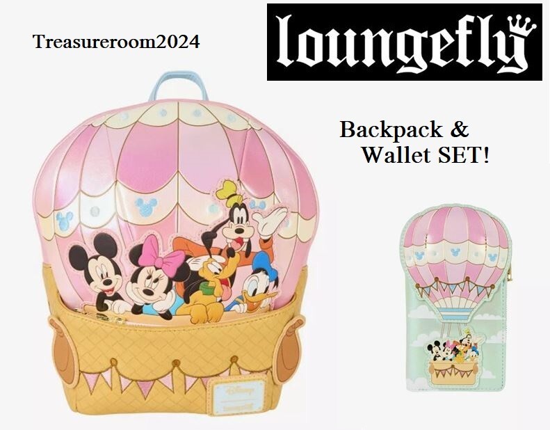 LOUNGEFLY Disney Mickey & Friends Hot Air Balloon Backpack  display picture 3