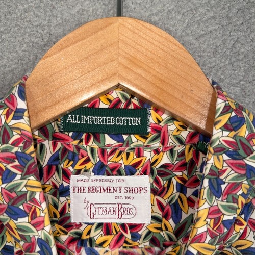 Vintage Gitman Bros Hawaiian Shirt mens XL Floral Tropical Resort Made in USA - Picture 3 of 11