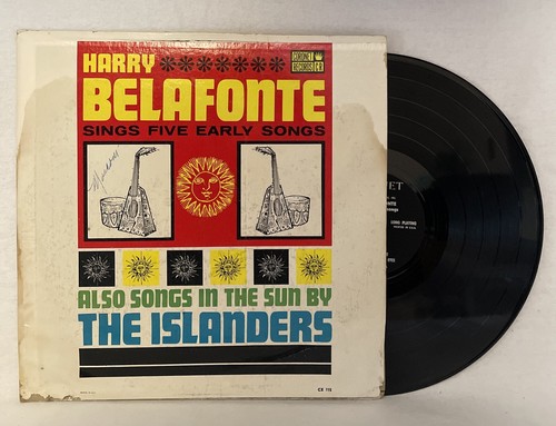 HARRY BELAFONTE/ISLANDERS Five Early Songs/Calypso 1963 Vinyl UltraSonic Clean - Picture 2 of 8