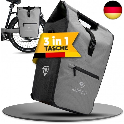 RADGEIST Fahrradtasche für Gepäckträger I Gepäckträgertasche Shopper I Fahrrad E - Bild 1 von 7
