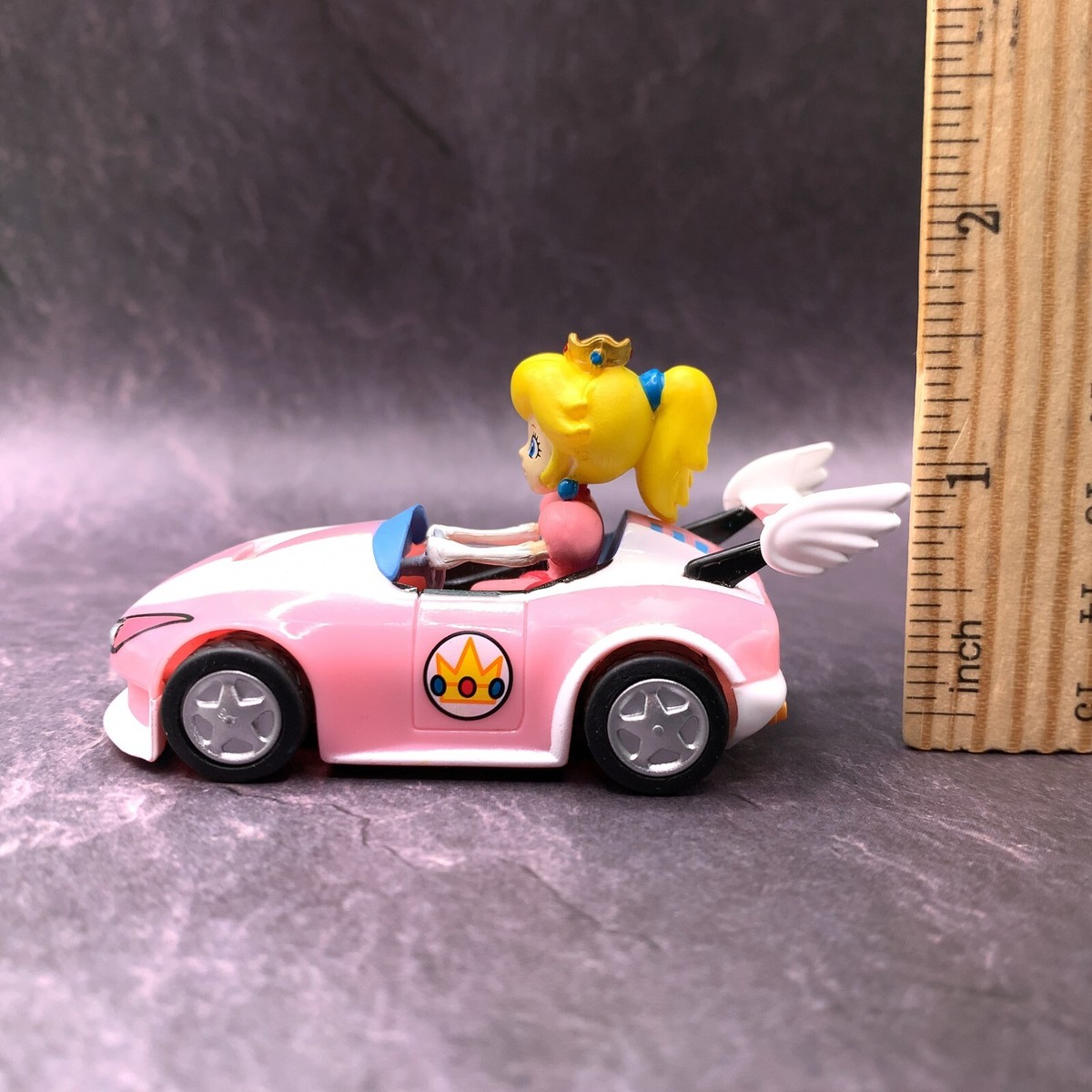 Peach Super Mario Kart Series Pull Back Car Figure 2008 Nintendo