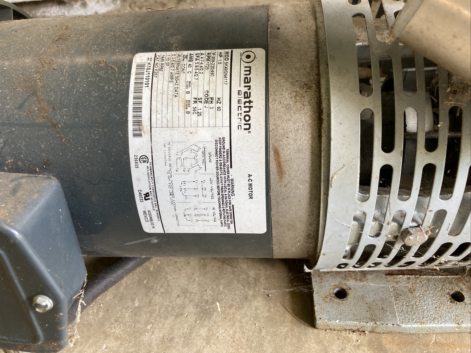 Gast 1.5 Hp Separate Drive Vacuum Pump Mod. 2067v108 eBay