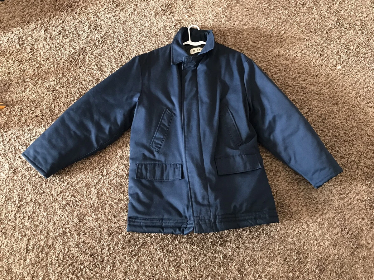 Vintage TYPE B34 Extreme Cold Weather Work Coat Jacket Military Navy Blue  Large | eBay
