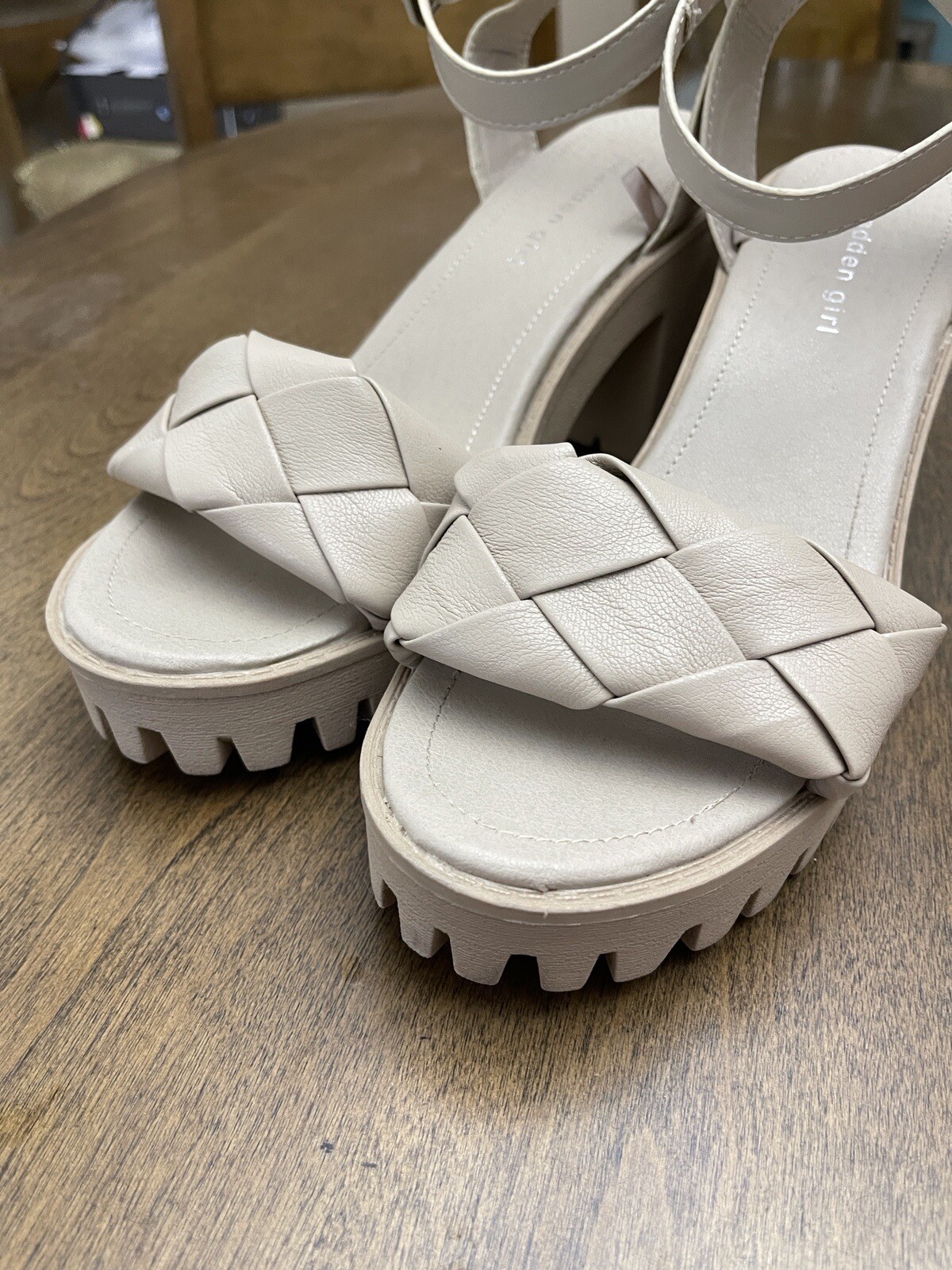 Madden Girl Sense Lug Sole Platform Ankle strap Platf… Gem