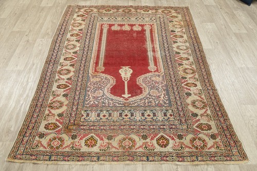 Antique 400 KNOTS Anatolian Turkish 4 x 6 Geometric Handmade Oriental Area Rug - Picture 10 of 12