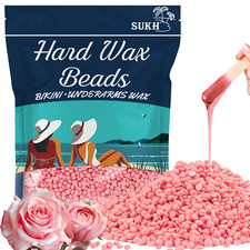 Hard Wax Beads for Hair-Removal - 430G, Pink, Rosin-Free, Moisturizing, Gentle o