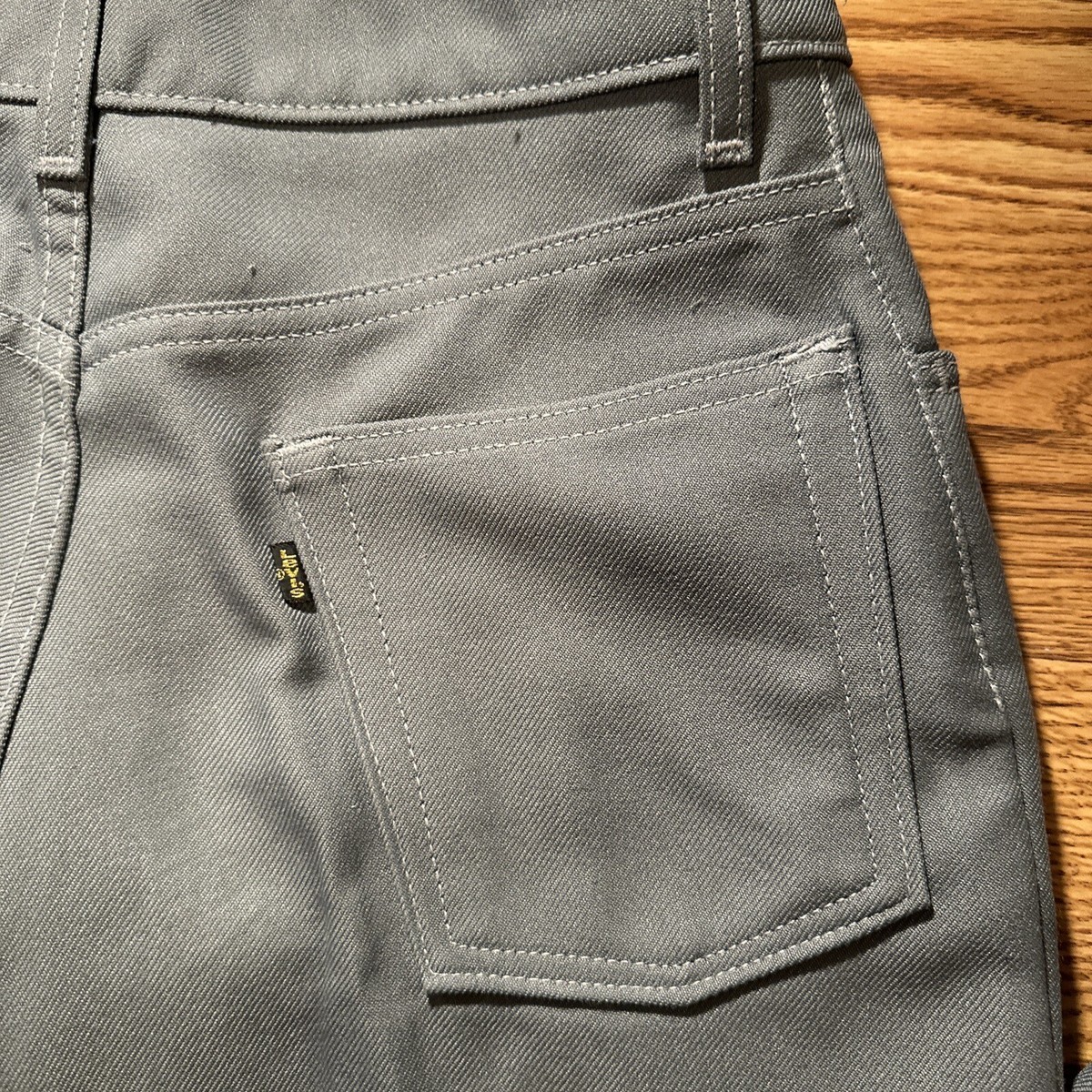 Vintage Levi's Polyester Pants Talon 42 Zipper Gold Tab USA