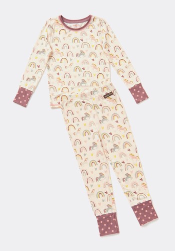 Matilda Jane Just Imagine Sutton Girls Unicorns and Rainbows Jammies PJs 2 NWT - Picture 2 of 4