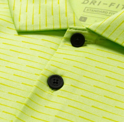 Nike Dri Fit Vapor Stripe Green Golf Polo CU9800 389 Volt Green Size SMALL $65 - Picture 5 of 5