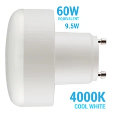 Satco S11541 Squat LED Bulb 120V 9.5W Replaces Spiral 60W GU24 4000K Cool White