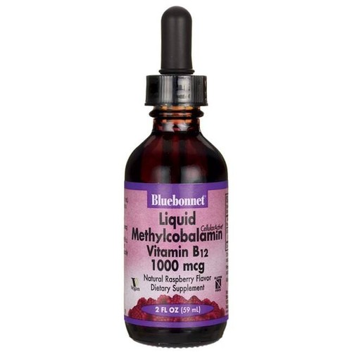 Bluebonnet Nutrition Liquid Methylcobalamin Vitamin B12 - Raspberry