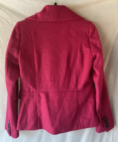 Worthington Double Breasted Wool-Blend Coat Sz Small Bright Pink - New 4 buttons - Bild 3 von 4