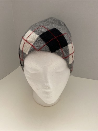 LL Bean womens 100% Cashmere Hat Gray 
