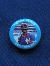 1984 Fun Foods Baseball Button George Foster New York Mets #46 MLB