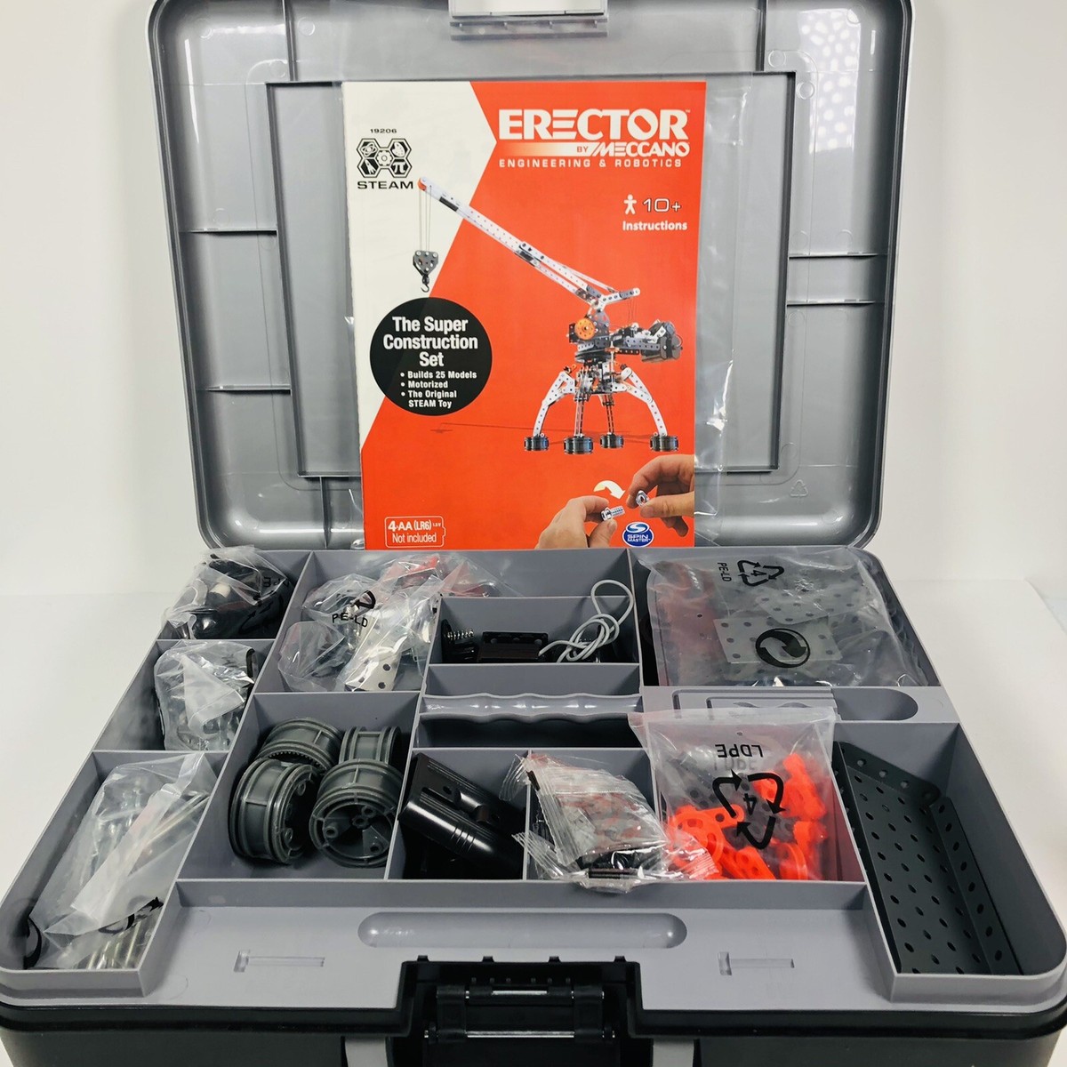 Erector by Meccano Engineering Robotics #19206 Level Builds 25 Models  STEAM