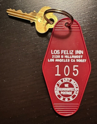 Los Feliz Inn - N. Hillhurst -Los Angeles, Ca. souvenir room key-see description