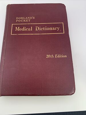 #ad Dorland#x27;s Pocket Medical Dictionary 20th Edition 1959 $35.00
